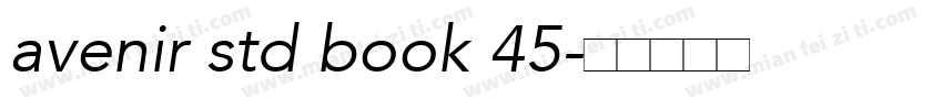 avenir std book 45字体转换